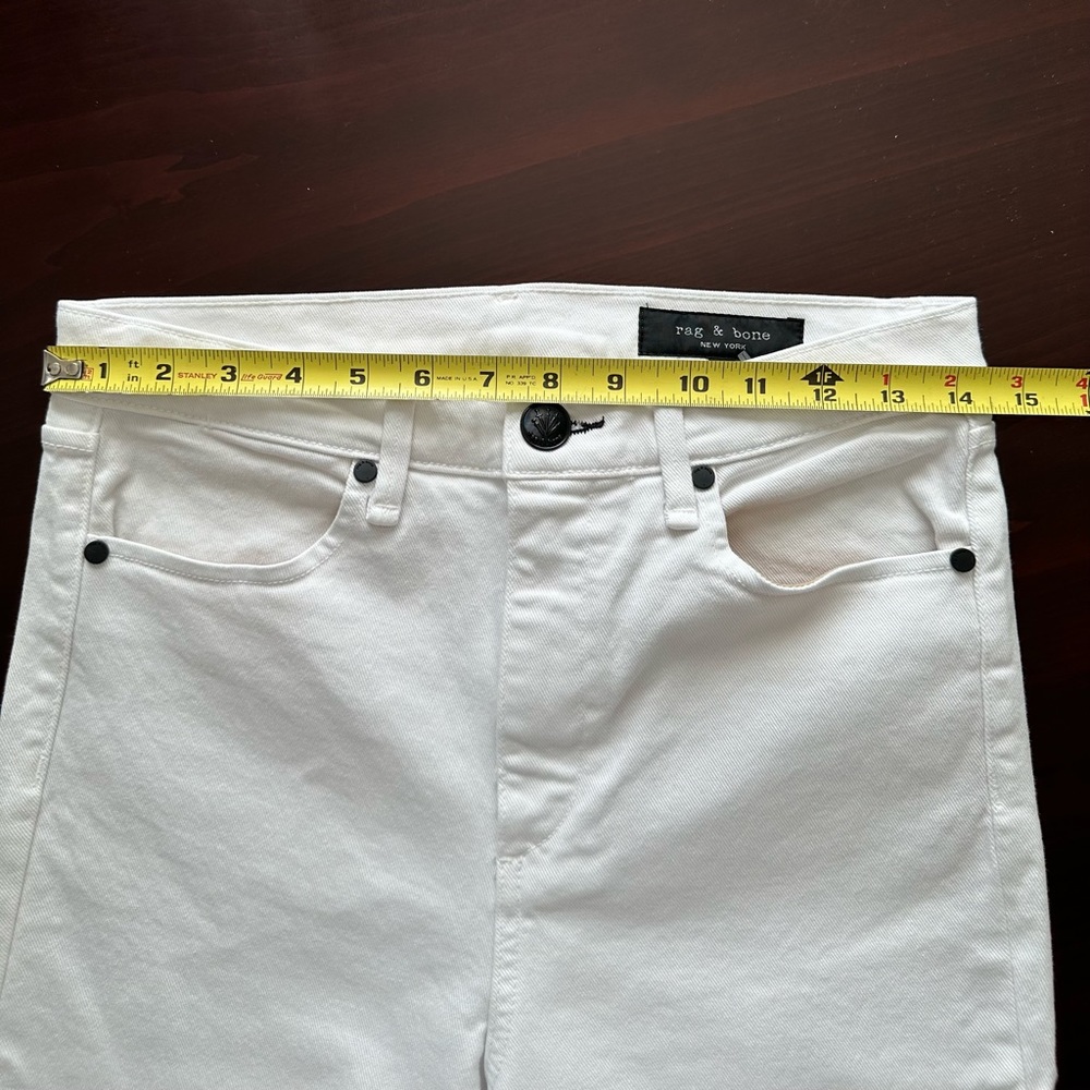 Rag & Bone Straight High Rise White Jeans NWOT - Picture 13 of 16